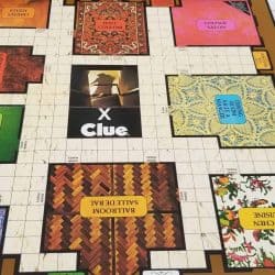 Board game Clue showing the different rooms around the house.