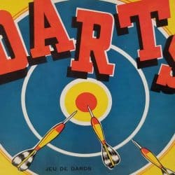 Box cover of Darts game.