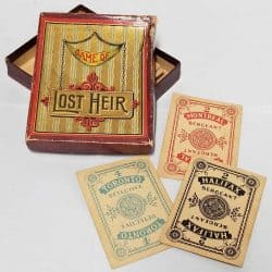 Card game of Lost Heir. Three cards are showing a Toronto Dectective, Halifax Sergeant, and Montreal Sergeant.