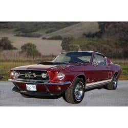 67-fastback Maroon 1967 Mustang Fastback