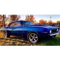 69-camero Blue 1969 Chevrolet Camaro Classic Car