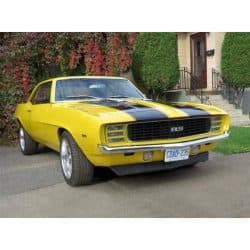 Yellow 1969 Camaro RS Classic Car