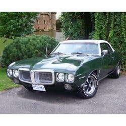 Green 1969 Pontiac Firebird Convertible