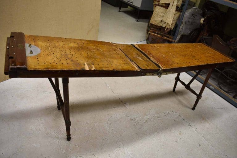 Wooden embalming table