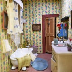 Bathroom with clawfoot tub.