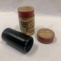 Edison record that's cylinder in shape